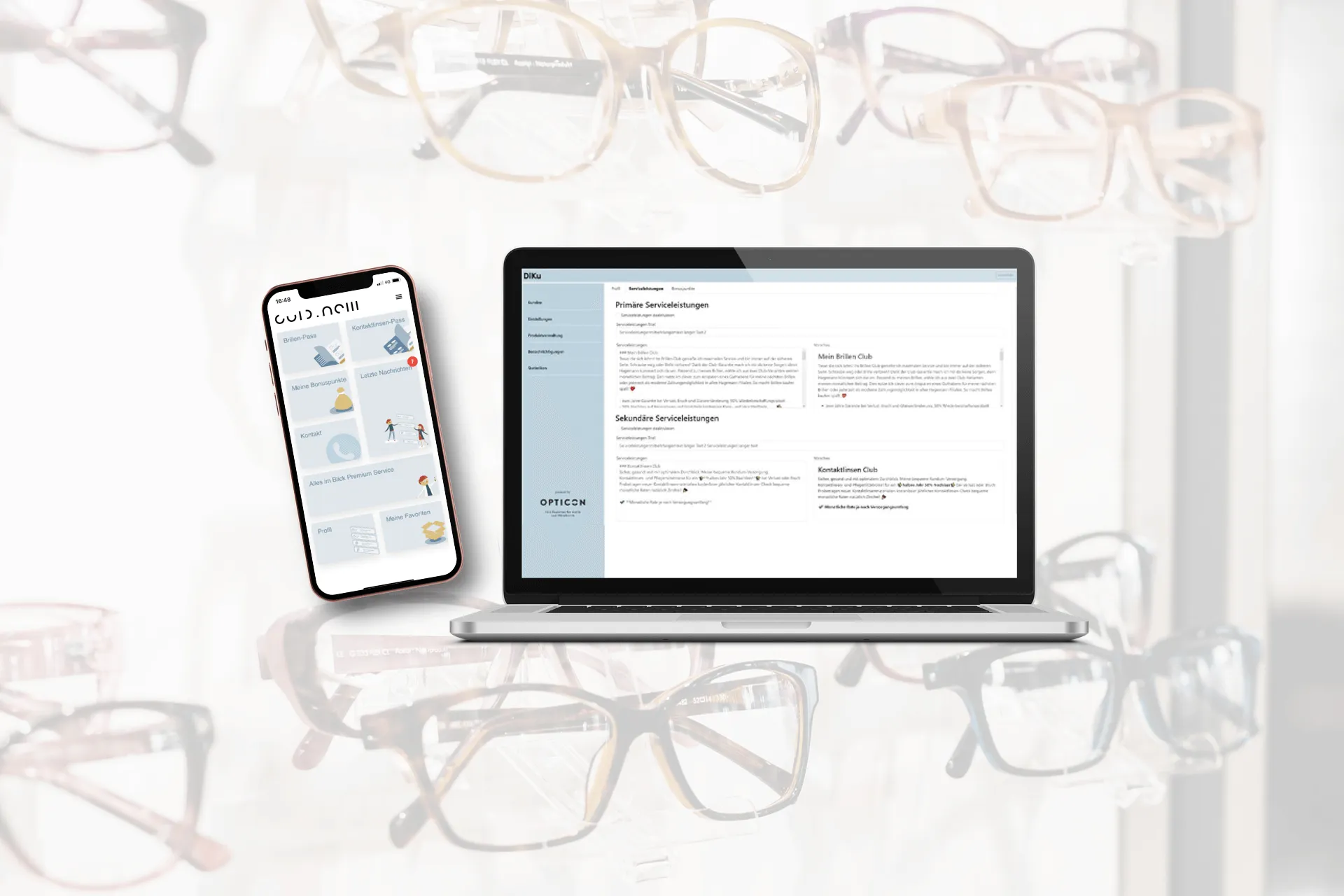 DiKu-App auf Smartphone und Laptop für digitale Kundenbindung