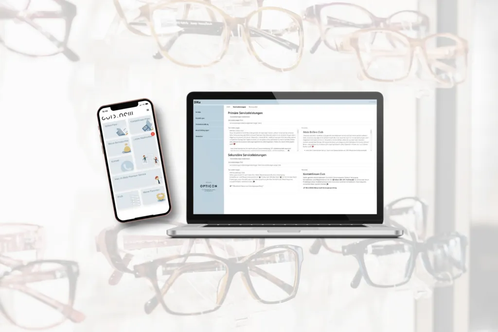 DiKu-App auf Smartphone und Laptop für digitale Kundenbindung