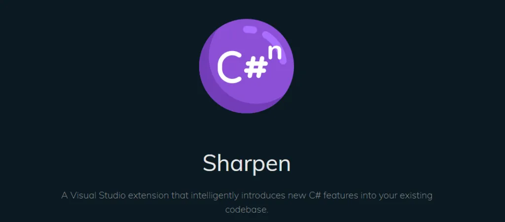 Covergrafik zur Sharpen Visual Studio Extension