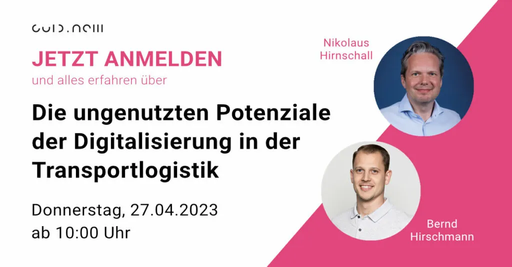 Webinar-Sujet zur Digitalisierung in der Transportlogistik